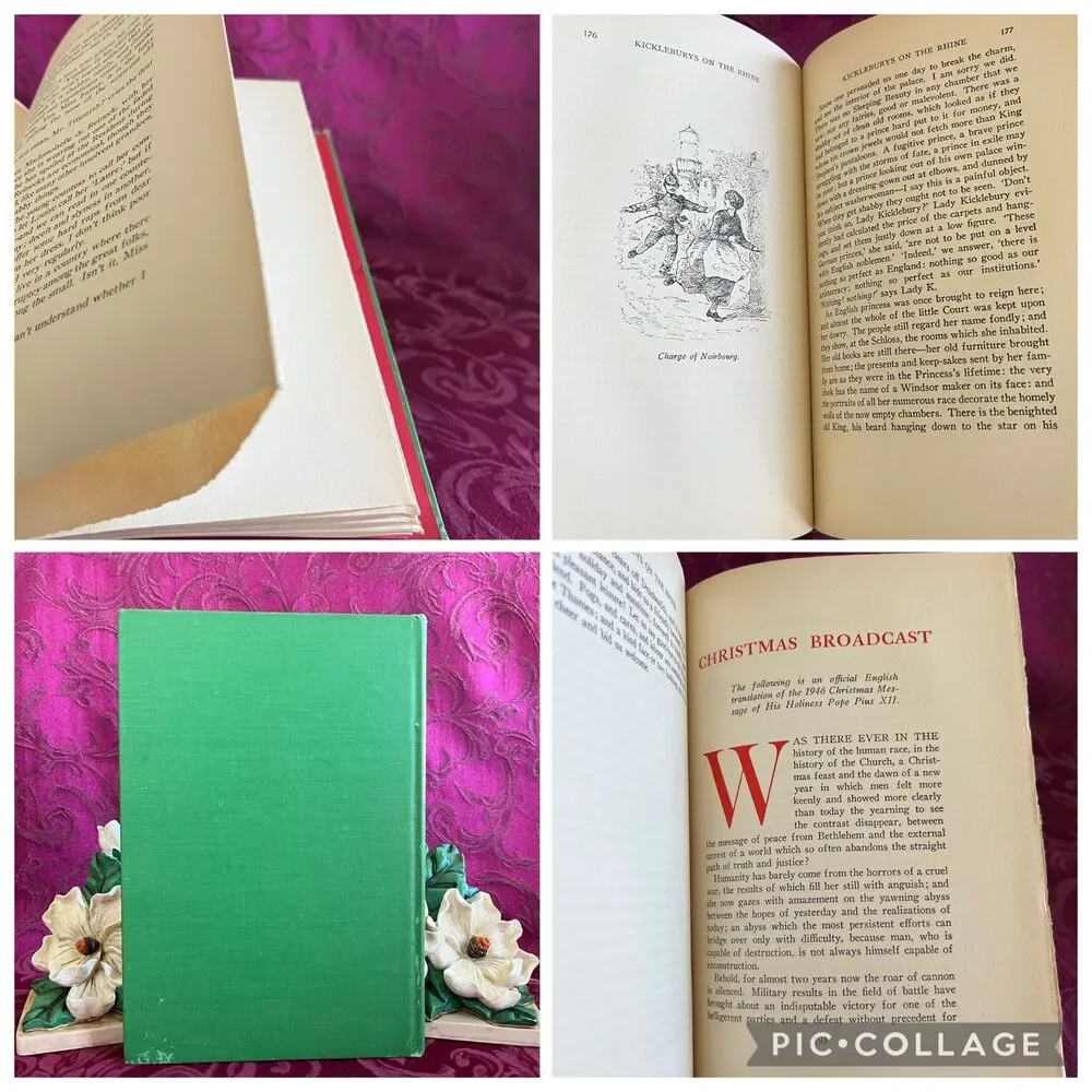 1947 A Book for Christmas Reading by William M. Thackeray, Vintage Book